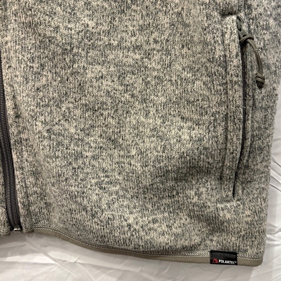 J Crew Nordic Fleece Vest Mens Size XL Grey Full Zip 3 Pockets Outwear 2020 - Picture 3 of 8